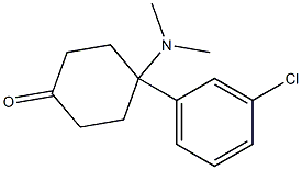 4-(3-chlorophenyl)-4-(dimethylamino)cyclohexan-1-one Struktur