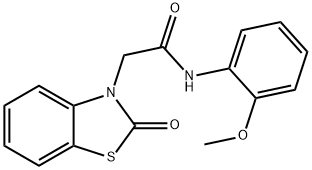 N-(2-methoxyphenyl)-2-(2-oxo-1,3-benzothiazol-3(2H)-yl)acetamide Struktur