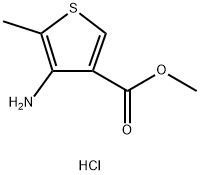 4-(methoxycarbonyl)-2-methylthiophen-3-aminium chloride Struktur