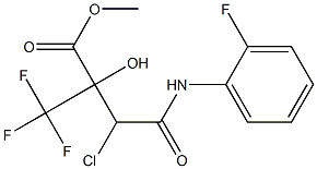 methyl 3-chloro-4-(2-fluoroanilino)-2-hydroxy-4-oxo-2-(trifluoromethyl)butanoate Struktur