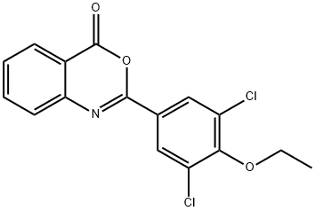 2-(3,5-dichloro-4-ethoxyphenyl)-4H-3,1-benzoxazin-4-one Struktur