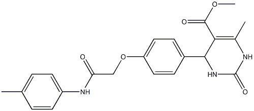 methyl 6-methyl-2-oxo-4-{4-[2-oxo-2-(4-toluidino)ethoxy]phenyl}-1,2,3,4-tetrahydro-5-pyrimidinecarboxylate Struktur