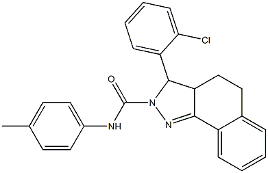 3-(2-chlorophenyl)-N-(4-methylphenyl)-3,3a,4,5-tetrahydro-2H-benzo[g]indazole-2-carboxamide Struktur