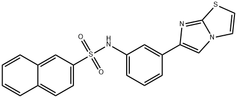 N-(3-imidazo[2,1-b][1,3]thiazol-6-ylphenyl)-2-naphthalenesulfonamide Struktur