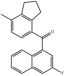 Methanone, (2,3-dihydro-7-methyl-1H-inden-4-yl)(3-fluoro-1-naphthalenyl)- Struktur