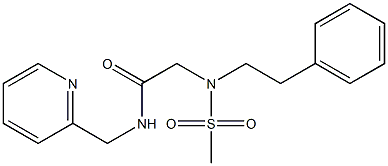 2-[(methylsulfonyl)(2-phenylethyl)amino]-N-(2-pyridinylmethyl)acetamide Struktur