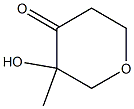 3-hydroxy-3-methyltetrahydro-4H-pyran-4-one Struktur