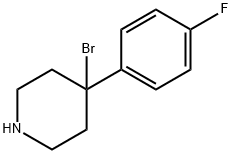 Piperidine, 4-bromo-4-(4-fluorophenyl)- Struktur