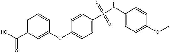 3-{4-[(4-methoxyanilino)sulfonyl]phenoxy}benzoic acid Struktur