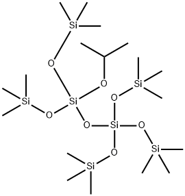 Tetrasiloxane, 1,1,1,7,7,7-hexamethyl-3-(1-methylethoxy)-3,5,5-tris[(trimethylsilyl)oxy]- Struktur