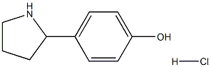 4-(pyrrolidin-2-yl)phenol hydrochloride Struktur