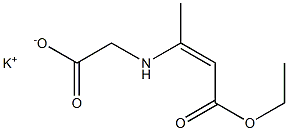 potassium {[(2Z)-4-ethoxy-4-oxobut-2-en-2-yl]amino}acetate Struktur