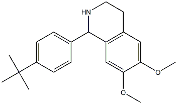 1-[4-(1,1-dimethylethyl)phenyl]-6,7-bis(methyloxy)-1,2,3,4-tetrahydroisoquinoline Struktur