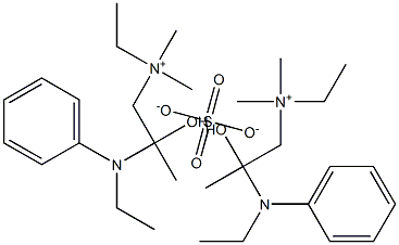 2-(N-ethylanilino)ethyl-(2-hydroxypropyl)-dimethylazanium:sulfate Struktur