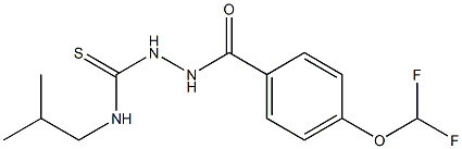 2-[4-(difluoromethoxy)benzoyl]-N-isobutylhydrazinecarbothioamide Struktur