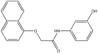 N-(3-hydroxyphenyl)-2-(1-naphthyloxy)acetamide Struktur