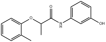 N-(3-hydroxyphenyl)-2-(2-methylphenoxy)propanamide Struktur