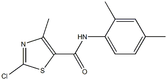 2-chloro-N-(2,4-dimethylphenyl)-4-methyl-1,3-thiazole-5-carboxamide Struktur