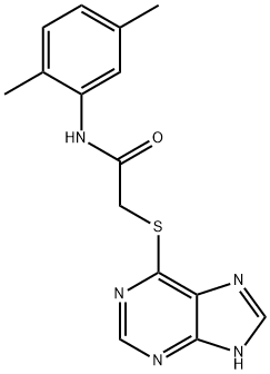 N-(2,5-dimethylphenyl)-2-(9H-purin-6-ylsulfanyl)acetamide Struktur