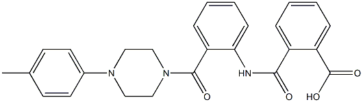 2-[(2-{[4-(4-methylphenyl)-1-piperazinyl]carbonyl}anilino)carbonyl]benzoic acid Struktur