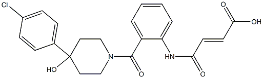 4-(2-{[4-(4-chlorophenyl)-4-hydroxy-1-piperidinyl]carbonyl}anilino)-4-oxo-2-butenoic acid Struktur