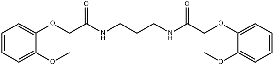 2-(2-methoxyphenoxy)-N-(3-{[2-(2-methoxyphenoxy)acetyl]amino}propyl)acetamide Struktur