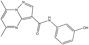 N-(3-hydroxyphenyl)-5,7-dimethylpyrazolo[1,5-a]pyrimidine-3-carboxamide Struktur