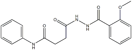 4-[2-(2-methoxybenzoyl)hydrazino]-4-oxo-N-phenylbutanamide Struktur