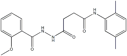 N-(2,5-dimethylphenyl)-4-[2-(2-methoxybenzoyl)hydrazino]-4-oxobutanamide Struktur