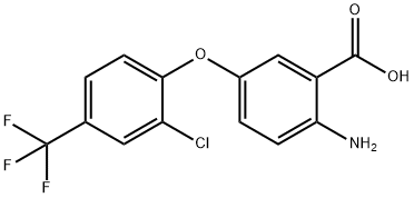 Benzoic acid, 2-amino-5-[2-chloro-4-(trifluoromethyl)phenoxy]- Struktur