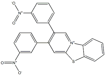 2,3-bis(3-nitrophenyl)pyrido[2,1-b][1,3]benzothiazol-10-ium Struktur