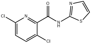 3,6-dichloro-N-(1,3-thiazol-2-yl)pyridine-2-carboxamide Struktur