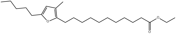 2-Furanundecanoic acid, 3-methyl-5-pentyl-, ethyl ester Struktur