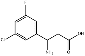 3-amino-3-(3-chloro-5-fluorophenyl)propanoic acid Struktur