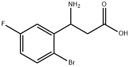 3-amino-3-(2-bromo-5-fluorophenyl)propanoic acid Struktur