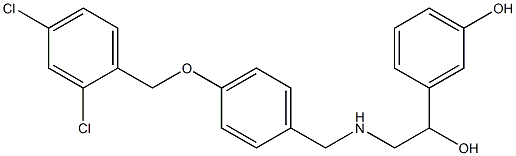 3-[2-({4-[(2,4-dichlorobenzyl)oxy]benzyl}amino)-1-hydroxyethyl]phenol Struktur