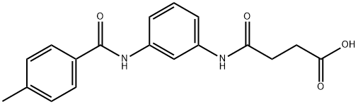 4-{3-[(4-methylbenzoyl)amino]anilino}-4-oxobutanoic acid Struktur