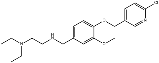 N-{4-[(6-chloro-3-pyridinyl)methoxy]-3-methoxybenzyl}-N-[2-(diethylamino)ethyl]amine Struktur