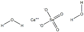 Calcium selenate dihydrate Struktur