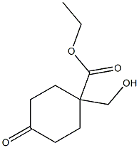 ethyl 1-(hydroxymethyl)-4-oxocyclohexane-1-carboxylate Struktur