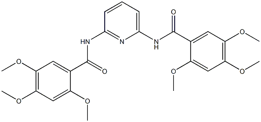 2,4,5-trimethoxy-N-{6-[(2,4,5-trimethoxybenzoyl)amino]-2-pyridinyl}benzamide Struktur