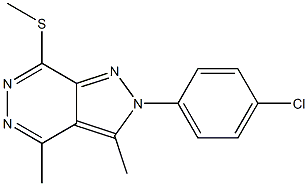 2-(4-chlorophenyl)-3,4-dimethyl-2H-pyrazolo[3,4-d]pyridazin-7-yl methyl sulfide Struktur