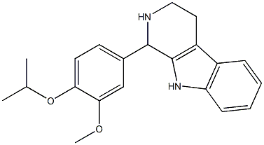 1-(4-isopropoxy-3-methoxyphenyl)-2,3,4,9-tetrahydro-1H-beta-carboline Struktur