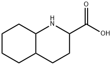 decahydro-2-quinolinecarboxylic acid Struktur