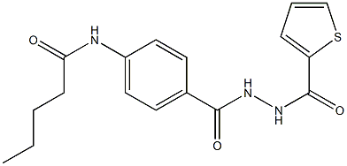 N-(4-{[2-(2-thienylcarbonyl)hydrazino]carbonyl}phenyl)pentanamide Struktur