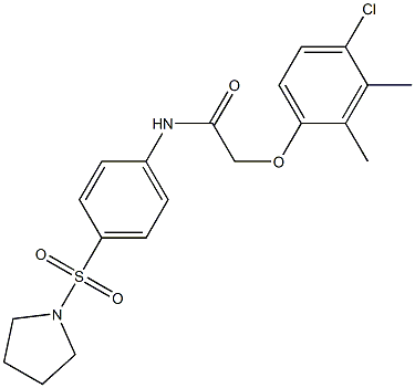 2-(4-chloro-2,3-dimethylphenoxy)-N-[4-(1-pyrrolidinylsulfonyl)phenyl]acetamide Struktur