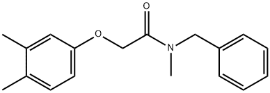 N-benzyl-2-(3,4-dimethylphenoxy)-N-methylacetamide Struktur