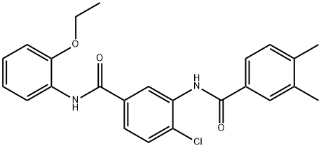 4-chloro-3-[(3,4-dimethylbenzoyl)amino]-N-(2-ethoxyphenyl)benzamide Struktur