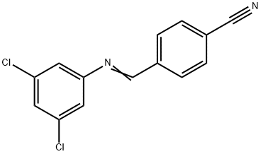 4-{[(3,5-dichlorophenyl)imino]methyl}benzonitrile Struktur