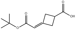 CYCLOBUTANECARBOXYLIC ACID, 3-[2-(1,1-DIMETHYLETHOXY)-2-OXOETHYLIDENE]- Struktur